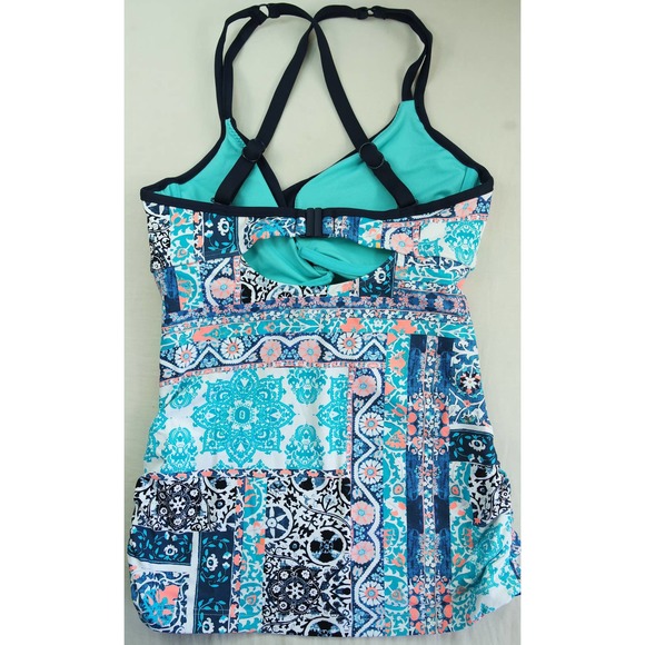 Seafolly Tankini Swim Top Size 6 DD Wrap Underwire - Picture 5 of 7